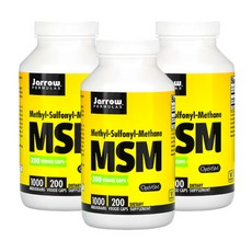 재로우 MSM 1000mg 베지 캡, 200개입, 3개, 200정