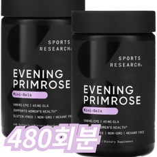 스포츠리서치 이브닝 프림로즈 500mg 소프트젤 글루텐 프리, 480회분, 1개