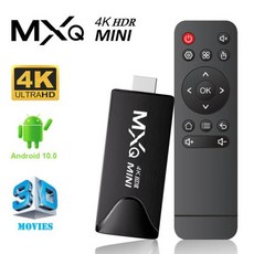 디빅스플레이어 DIVX 미디어플레이어 셋톱박스 MXQMINI 스마트 미니 안드로이드 TV 스틱 100 4K 1080P 3D 24G 와이파이 H265 HDR 10 초고속 탑, 1) MXQMINI TV Stick - Divx플레이어