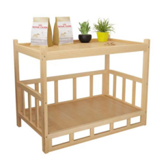 코스트팝 원목 애견하우스 반려동물 하우스 강아지집 고양이집 펫 애견 강아지 매트 침대 방석, 계단형(방석미포함)