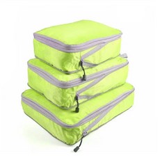 수하물 정리함 포장 핸드백 압축 접이식 여행 방수 가방 큐브 휴대용 나일론, Green, Large 40X30CM Only 1, 1개
