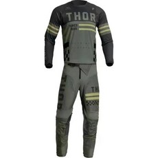오토바이방한복 남자방한복 겨울라이딩 THOR 오토바이 라이딩 레이싱 세트 땀 흡수 통기성 사계절 경쟁 오프로드 산악 경주장, Black