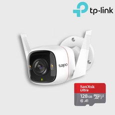 티피링크 Tapo C320WS 400만화소 가정용 홈 CCTV 실외용 무선 IP카메라 야간풀컬러, 카메라+SG카드128G