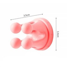 정리함 다용도 코너 실리콘 칫솔 방수 접착 벽걸이, 02 3pcs, 분홍색