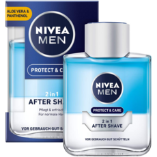 니베아 NIVEA 맨 프로텍트 & 케어 2in1 애프터 쉐이브, 1개, 100ml