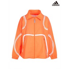 아디다스 adidas X 스텔라맥카트니 여성 오렌지 카라 집업 자켓