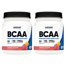 BCAA 파우더 90회분 라즈베리 레모네이드맛 2병, 990g, 2개