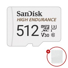 샌디스크 마이크로SD카드 High Endurance 하이엔듀런스 SDSQQNR-512GB + SD카드 케이스, 1개, 512GB