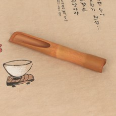 둥근 대나무 차시 차스푼 티스푼, 1개