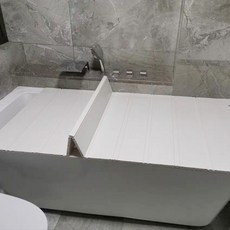 접이식 욕조 덮개 반신욕 커버 화장실 화이트 70cmx60cm, 75cm폭 x 길이165cm