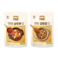 (에이브쇼핑) 다담 순두부찌개양념 130g x 5개+ 강된장찌개양념 130g x 5개, 1세트