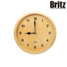 브리츠 BZ-C17W 무소음 원목 벽시계 선물용, 우드