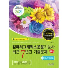 2021 컴퓨터그래픽스운용기능사 필기 최근7년간 기출문제, 책과상상(행복한상상)