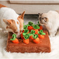 강아지 훈련 외출 뽑기 장난감 당근 밭 노즈워크 12구, 리빗-당근