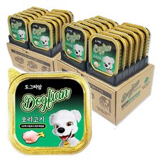 도그피앙 강아지 사각캔 100g 24개 / 1박스, 오리고기 X 24개