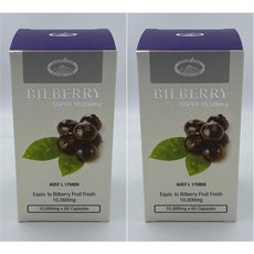 네이쳐스탑 빌베리 빌배리 슈퍼 10 000mg 60캡슐 2팩 (호주) Nature's Top BILBERRY SUPER, 60, 60정, 2개