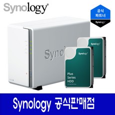 시놀로지 디스크 스테이션 DS223J 정품 하드포함 Plus HDD HAT3300 용량선택, 시놀로지 DS223J HAT3300-2TBx2