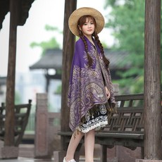 100759 여성 숄 목도리 관광 목도리 스카프 운남 리장 티베트 사막 호수 네팔 스카프