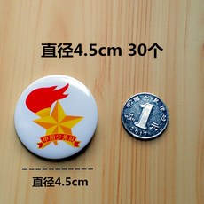 페르사주 수선핀 옷핀대 차이나 초등 소년선봉대 배지스티커 흉장 한옷핀 팀로고 명찰 바늘버클 3CM50 개, 팀로고 직경 4.5CM30 개