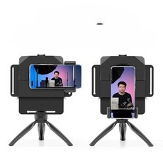 텔레 프롬프터 강사 라이브 연설용 스마트폰 미디어, 휴대폰세트1 텔레프롬프터 탁상삼각대, 1개