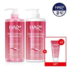 [헤어플러스] 실크 코팅 샴푸 1000ml + 실크 코팅 트리트먼트 1000ml + 실크 트먼 50ml X2개, 상세 설명 참조, 1개, 1L