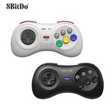 8BitDo M30 무선 블루투스 레트로 게임 패드 SEGA 스위치 PC 안드로이드 지원, 1개, 블랙