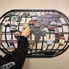 철제 세계 여행 지도 마그넷 자석 보드 판 마그네틱 냉장고 인테리어 벽장식 소품
