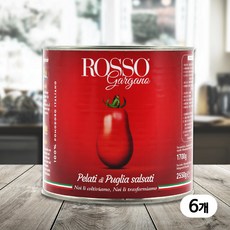 ROSSO 홀 토마토(푸투라그리) 2.55kg 토마토캔 1박스(6개), 6개