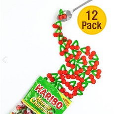 하리보 트윈 체리 구미 젤리 142g x12팩 Haribo Twin Cherry Gummi Candy 5oz x12P, 12팩