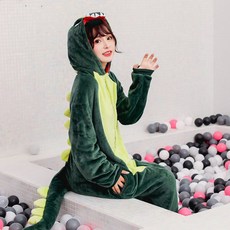 말랑마쥬 초록공룡 극세사 수면잠옷