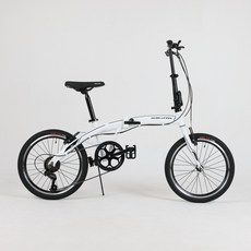 서브루나 미니벨로 접이식 자전거 경량 가벼운 폴딩 20인치 시마노 7단 반조립, 화이트, 100% 완조립