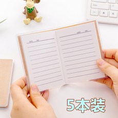 굿씽알파 휴대용다이어리 메모장 A7 스몰자 노트 100K 스윗 미니 본 밴드 주머니 가계부, 10K-141105 본장