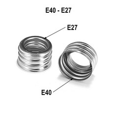 램프 홀더 전구 베이스 어댑터 카트리지 마운트 라운드 나사 캡, 5.E40-E27, 1개