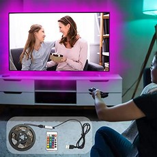 Clordeal 유연한 TV 백라이트 3.3 피트 30LED USB LED 스트립 키트 24 개 버튼이있는 TV 조명 적외선 원격 제어 비방 수 RGB SMD 5050 LED 천장 조명 HDTV PC 보드 캐비닛 용, 본상품