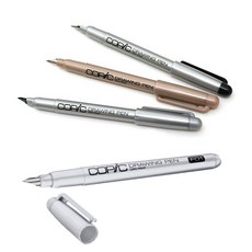 같은공간-코픽 드로잉펜 블랙 세피아 0.1mm 0.2mm K 심플드로잉펜 잉크내장형드로잉펜 캘리그라피펜 미술용펜 만년필형드로잉펜-SS