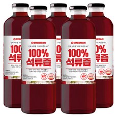 푸르담 착즙 석류즙 원액, 5병, 1L