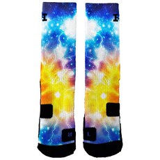 HoopSwagg Brand Athletic Socks Thunder Galaxies Medium HoopSwagg 브랜드 운동용 양말 Thunder Galaxies Medium