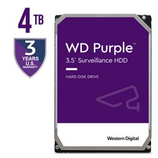 웨스턴 디지털 WD 퍼플색 4TB 내장 하드디스크 드라이브 [세금포함] [정품] 3.5 HDD 하드디스크[세금포함] 5400 RPM 256 MB WD43PURZ 데스크탑 노트북 P - wd43purz