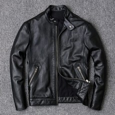 가죽 100 정품 자켓 빈티지 천연 카우 스킨 코트 봄 가을 자켓 2023 hombre