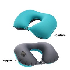 여행용 팽창식 목 베개 비행기용 여행 에어 지지대, 1 See below for size descripti, sky blue