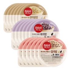 햇반 흑미밥210g6+매일잡곡밥210g6+현미쌀밥 210g6, 210g