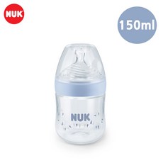 IT43021 누크네이쳐센스 PP 젖병 150ml 블루 신생아젖병 젖병 젖병건조대 아기젖병 젖병소독기 배앓이젖병 배앓이방지젖병 젖병세척솔 젖병솔 공갈젖꼭지, 단일 젖꼭지 단계