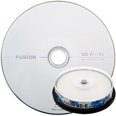 퓨전 6배속 25GB BD-R 블루레이 10장 케이크박스 포장