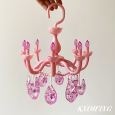 마카롱 빨래걸이 속옷 집게 건조대 공주방샹들리에 / 양말 행거 아기방 인테리어, 핑크_1 조각