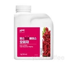 흥국에프앤비 흥국 맘스리얼베이스 오미자 1KG 에이드 원액, 1L, 5개