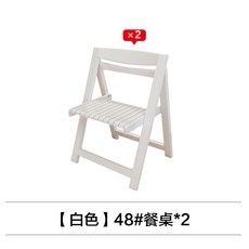 DIPYLON 식탁 포스트모던 경사벽 접이식 식탁의자 조립 가정용 북유럽 소형 신축식당 히든 테이블, (화이트)48찬의자x2