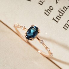 천연블루토파즈반지