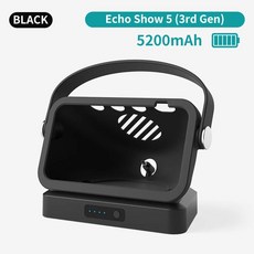 휴대용 모바일 무선 충전 베이스 핸들 케이스 쇼 세대 알렉사, [08] Black 5200 for 3rd, 1개, 10.Black 5200 for ..