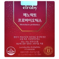[엘루비] [갱년기유산균 YT1(HU038) 함유] 엘루비 메노락토 프로바이오틱스 (450mg x 30캡슐 4주분), 단품없음, 단품없음