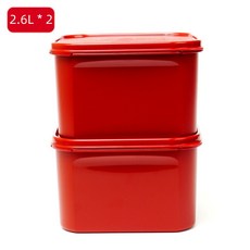 타파웨어 Tupperware 대용량 김치통 직사각 2.6L, 2개